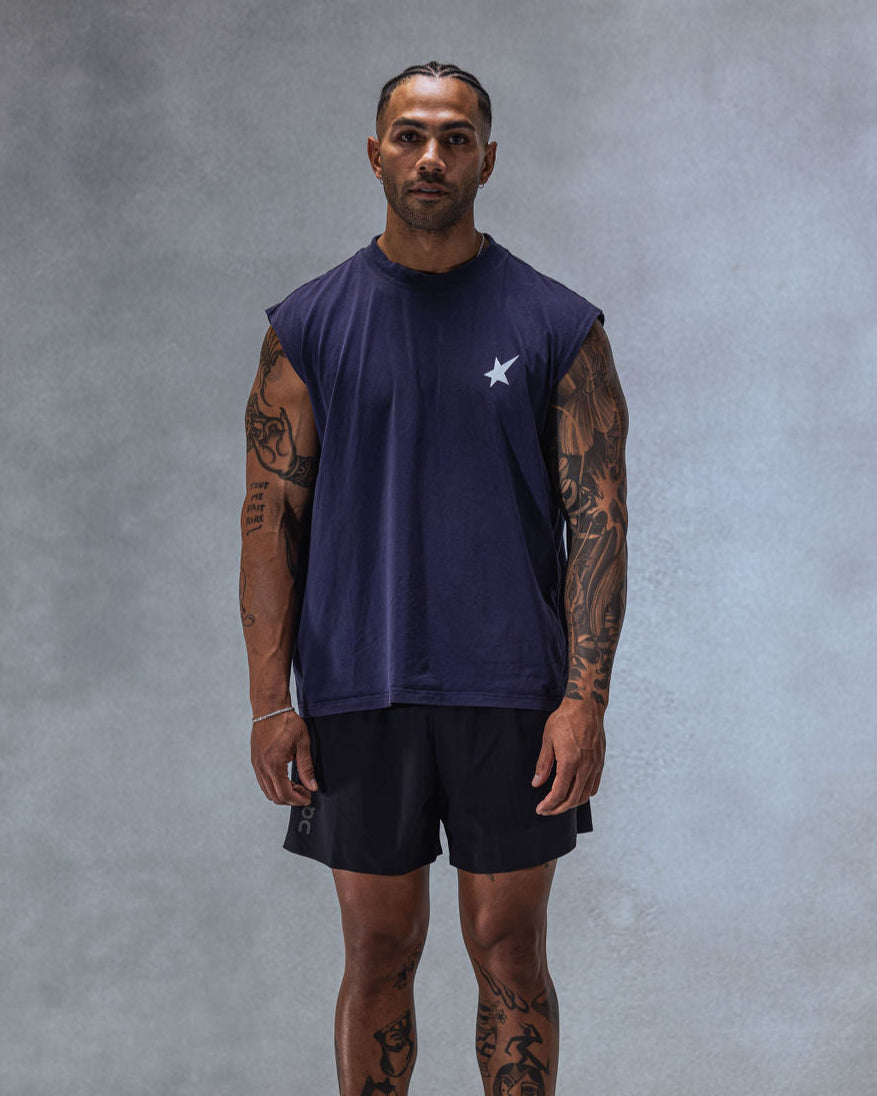 Trew Collections Debut Training Singlet Navy front view