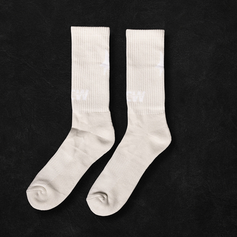 Trew_Collections_Training_Sock_Biege_and_White