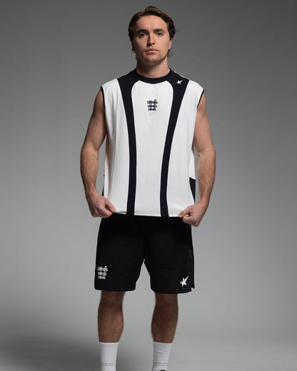 Athlete wearing Trew Collections English Nostalgia set. Front facing against grey backdrop.