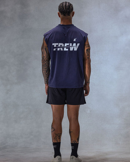 Trew Collections Training Singlet Navy back view